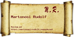 Martonosi Rudolf névjegykártya