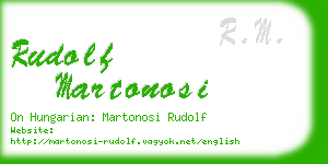 rudolf martonosi business card